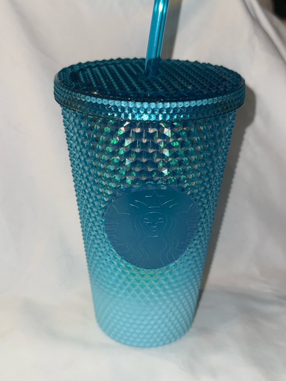 Starbucks 2023 Glacier Blue Ombre Gradient Studded Tumbler Cold Cup 16 oz